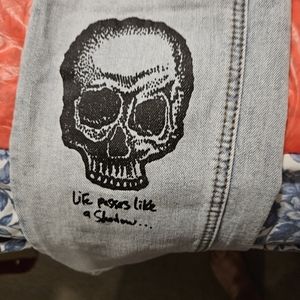 Rogue Printed Light Wash Skinny Jean 34 Waist